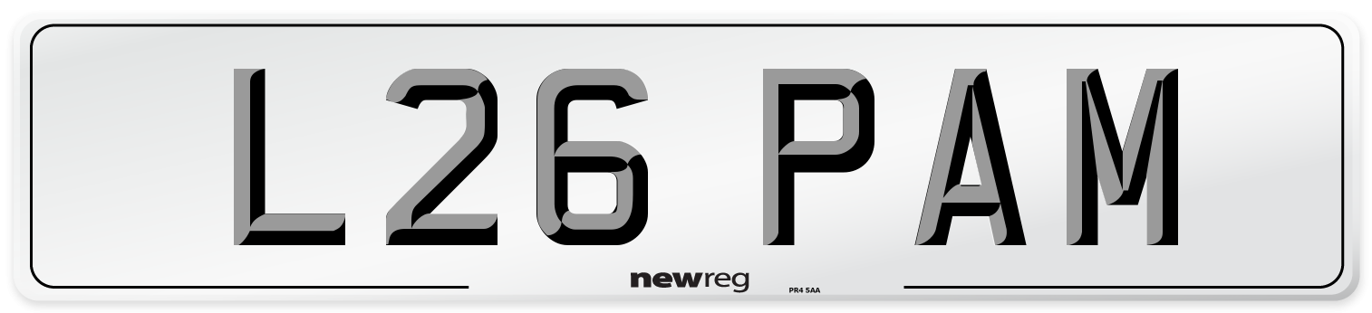 L26 PAM Number Plate from New Reg